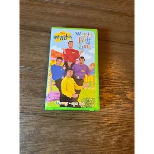 The Wiggles Wiggly Play Time VHS 2001 Lyrick Studios Green Clamshell Case 2507